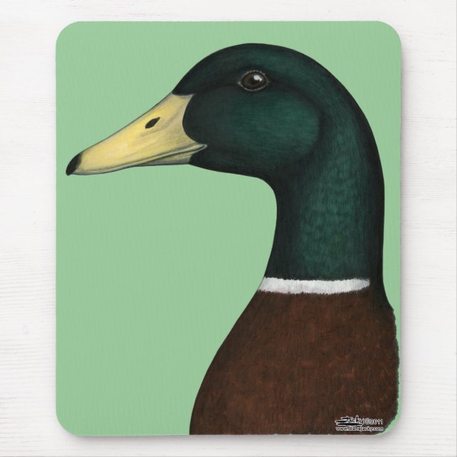 Mallard Drake Head Mouse Pad (Front)