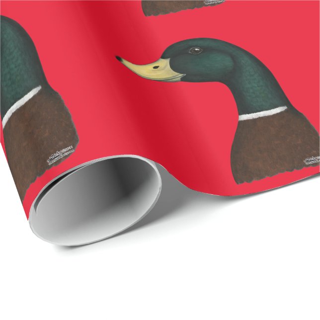 Mallard Drake Head Wrapping Paper (Roll Corner)
