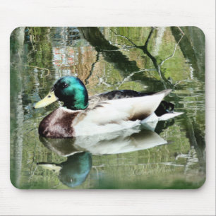 Mallard Drake reflections Mousepad- personalise Mouse Pad