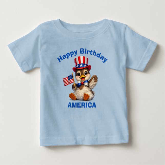 Mallard Duck (4g) Patriotic Kid T-Shirt (Front)