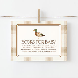 Mallard Duck Baby Shower Books for Baby Enclosure Card
