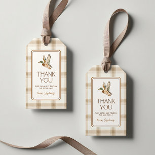 Mallard Duck Baby Shower Favour Tags