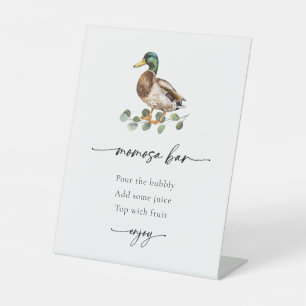Mallard Duck Baby Shower Momosa Bar Sign