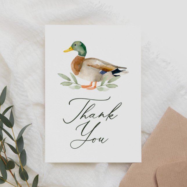 Mallard Duck Baby Shower Thank You Card (Creator Uploaded)