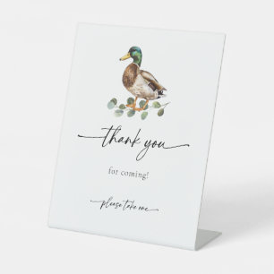 Mallard Duck Baby Shower Thank You Favour Sign