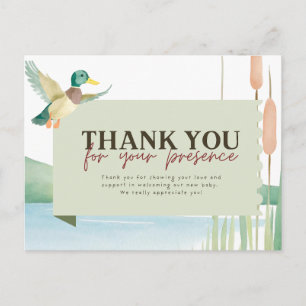 Mallard Duck Baby Shower Thank You Postcard