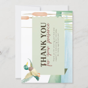 Mallard Duck Baby Shower Thank You Postcard