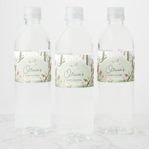 Mallard Duck Baby Shower Water Bottle Label