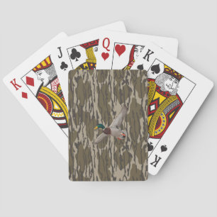 Mallard Duck Bottom lands Camo Hunting Season Playing Cards