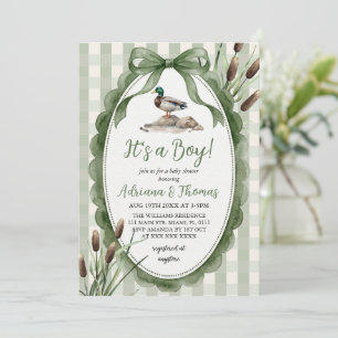 Mallard Duck Boy Baby Shower Invitation