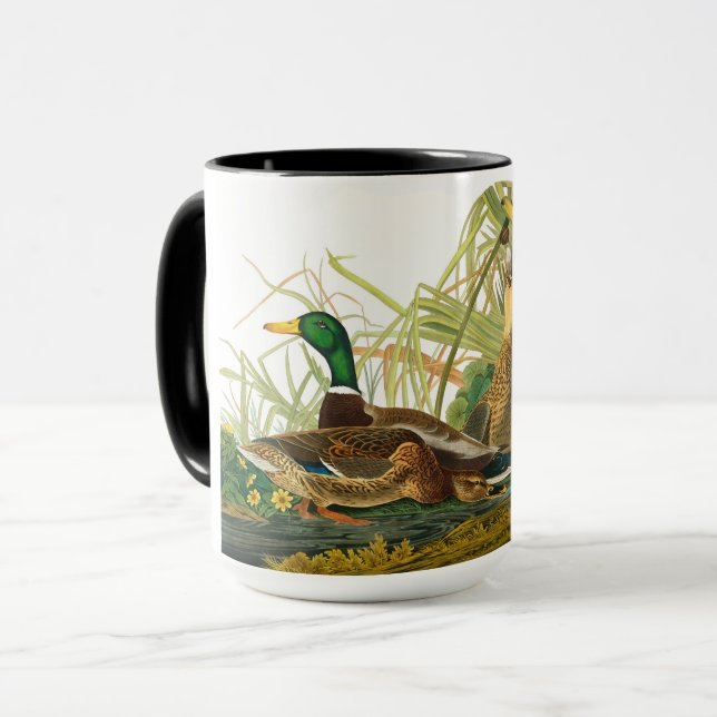 Mallard Duck by John James Audubon Mug (Front Left)