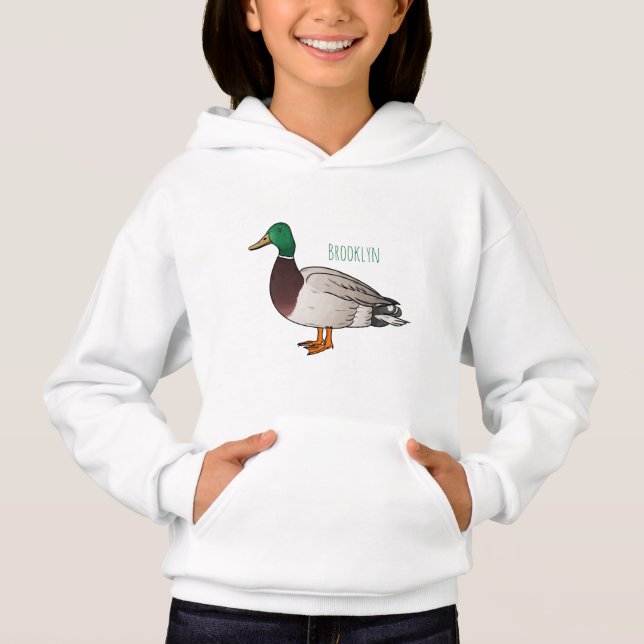 Mallard duck cartoon illustration  (Front)