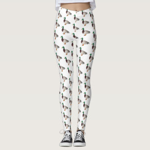 Mallard duck cartoon illustration leggings