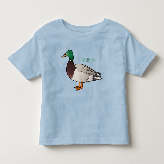 Mallard duck cartoon illustration  toddler T-Shirt (Front)