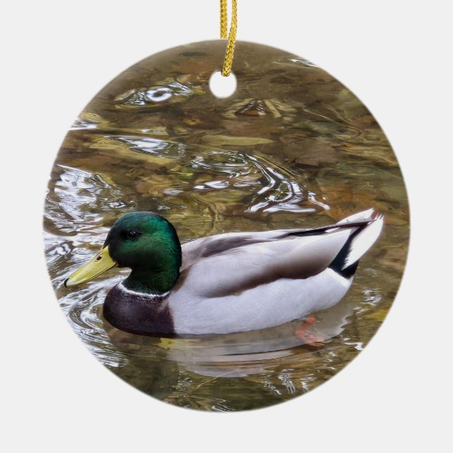 Mallard Duck Ceramic Ornament (Front)