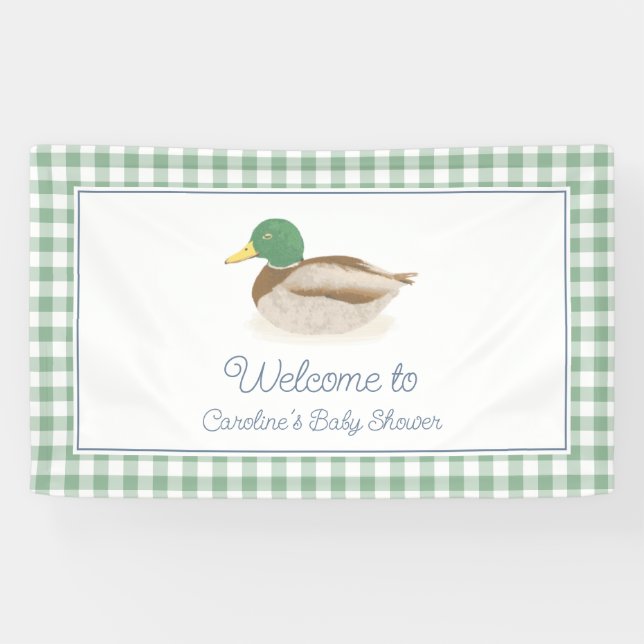 Mallard Duck Country Hunting Baby Shower Welcome Banner (Horizontal)