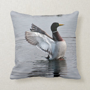 Mallard duck cushion