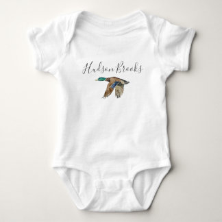 Mallard Duck Customisable Monogrammed Onsie Baby Bodysuit