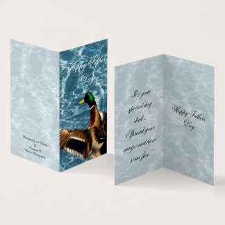 Mallard Duck "Fathers Day" (Customisable Text)