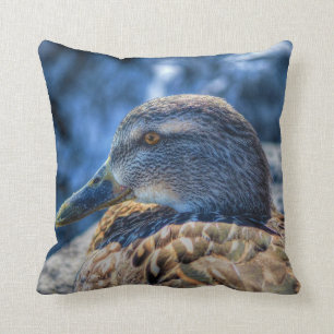 Mallard Duck female Wildlife Photo Cushion