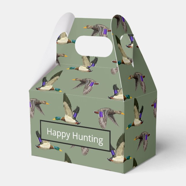Mallard Duck Gift Favour Box (Front Side)