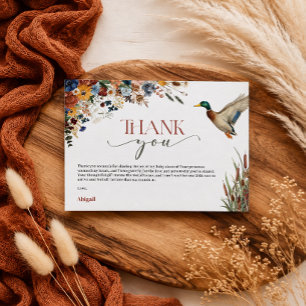 Mallard Duck Hunter Baby Shower Thank You Card