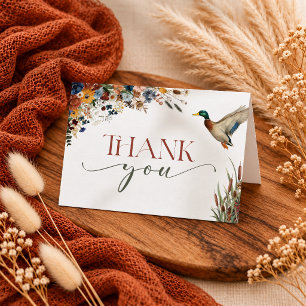 Mallard Duck Hunter Baby Shower Thank You Card
