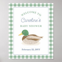 Mallard Duck Hunting Boy Baby Shower Welcome