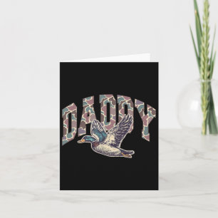 Mallard Duck Hunting Dad Retro Camouflage Daddy Fa Card