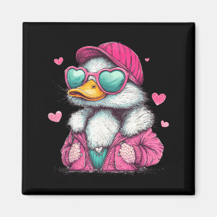 Mallard Duck Hunting Funny Valentine's Day Heart G Magnet