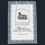 Mallard Duck Hunting Gingham Bridal Shower Favours Medium Gift Bag<br><div class="desc">Embark on an adventurous journey with our mallard theme party decor! Designed to inspire exploration and creativity, to create an unforgettable experience for your little boy. The Classic Mallard and Navy Gingham adds a touch of timeless charm to your next celebration. Get ready to create memories that will be cherished...</div>