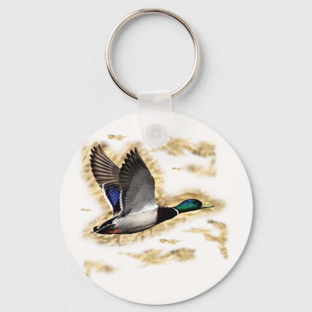 Mallard Duck Hunting Key Ring (Front)
