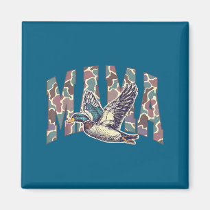 Mallard Duck Hunting Mama Retro Camouflage Daddy M Magnet