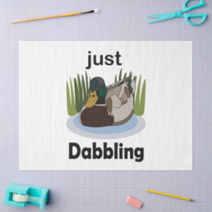Mallard Duck Just Dabbling Pool Party Tissue Paper