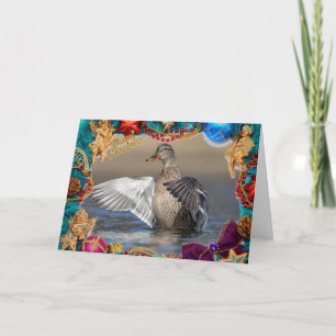 Mallard Duck on a Christmas Card