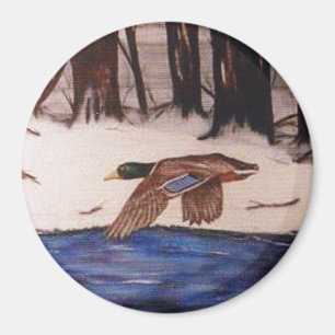 Mallard Duck on a Mission Magnet