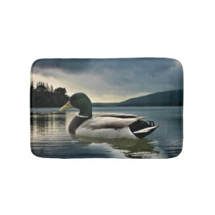 Mallard Duck On The Lake Bath Mat