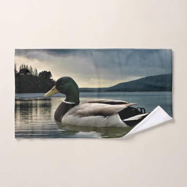 Mallard Duck On The Lake Hand Towel (Hand Towel)