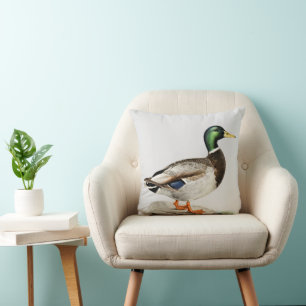 Mallard Duck Painting for Hunters and Outdoorsmen Cushion
