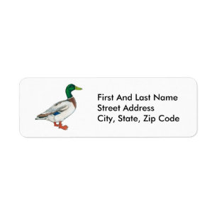 Mallard Duck Painting for Hunters and Outdoorsmen Return Address Label