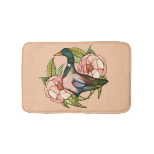 Mallard Duck Peony Nature Lovers                   Bath Mat