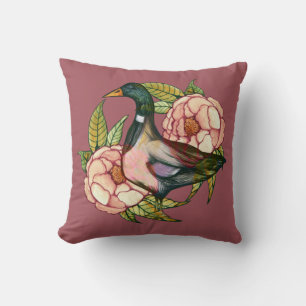 Mallard Duck Peony Nature Lovers                   Cushion