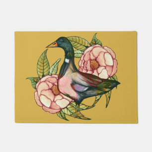 Mallard Duck Peony Nature Lovers Doormat