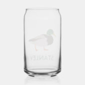 Mallard Duck Realistic Illustration Personalised Can Glass (Back)