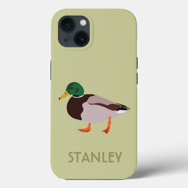 Mallard Duck Realistic Illustration Personalised Case-Mate iPhone Case (Back)
