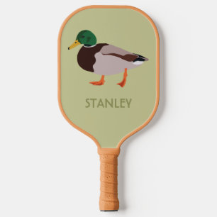 Mallard Duck Realistic Illustration Personalised Pickleball Paddle