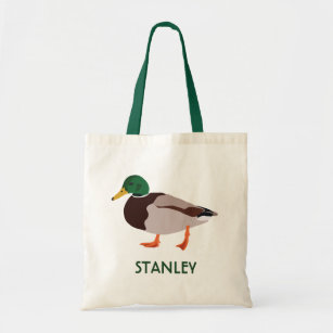 Mallard Duck Realistic Illustration Personalised Tote Bag