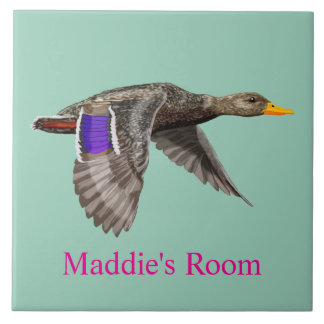 Mallard Duck Room Plaque Ceramic Tile