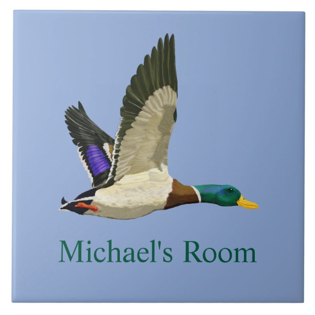 Mallard Duck Room Sign  Ceramic Tile (Front)