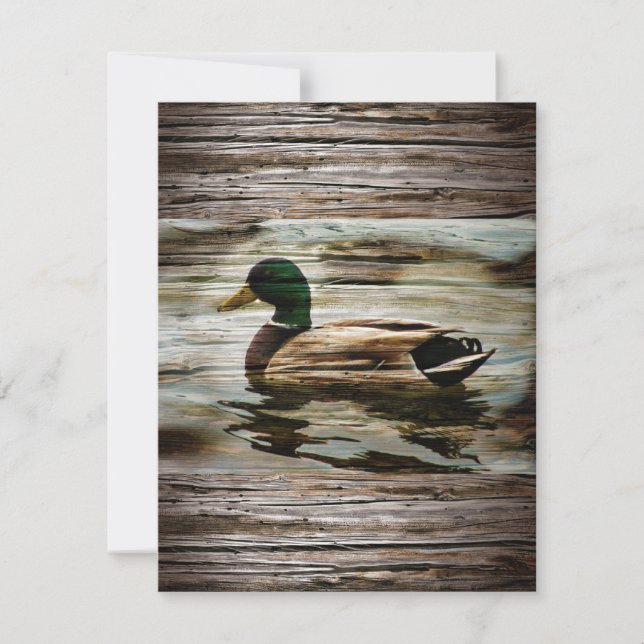 Mallard Duck RSVP Card (Front)